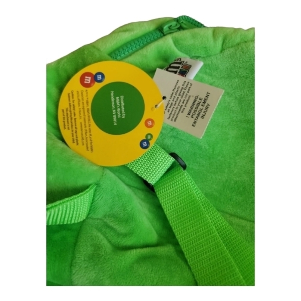 M&M World Green Adjustable Plush Backpack NWT‎ - Picture 7 of 11